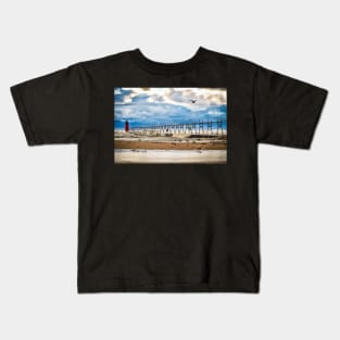 "South Haven Lighthouse" - South Haven, MI Kids T-Shirt